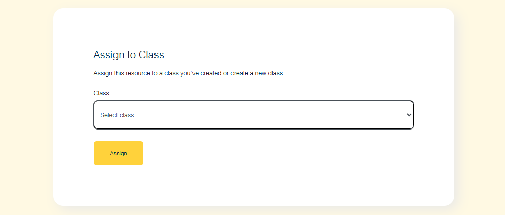 Assign to class 