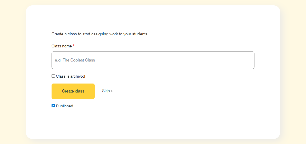 Create a class